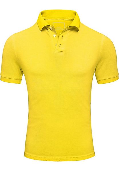 Amaci&Sons Poloshirt DE PERE Poloshirt Herren Verwaschenes Kurzarm Polo Hem günstig online kaufen