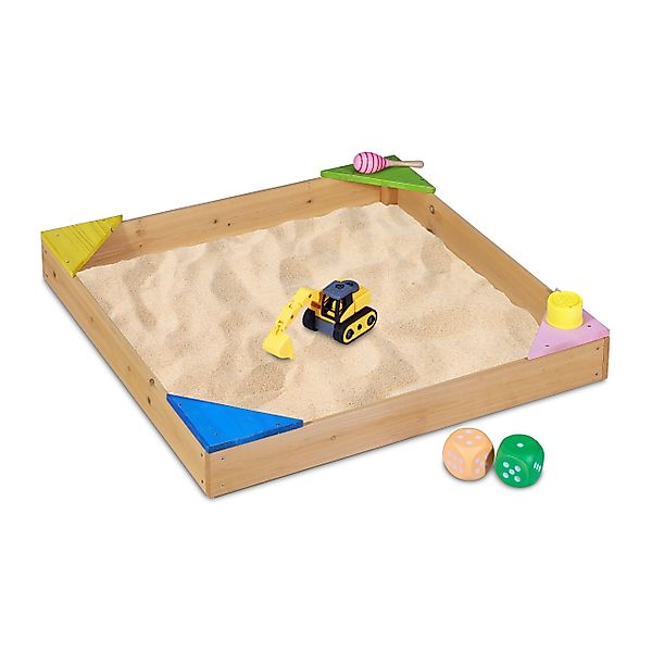 relaxdays Sandkasten mit Ecksitze günstig online kaufen
