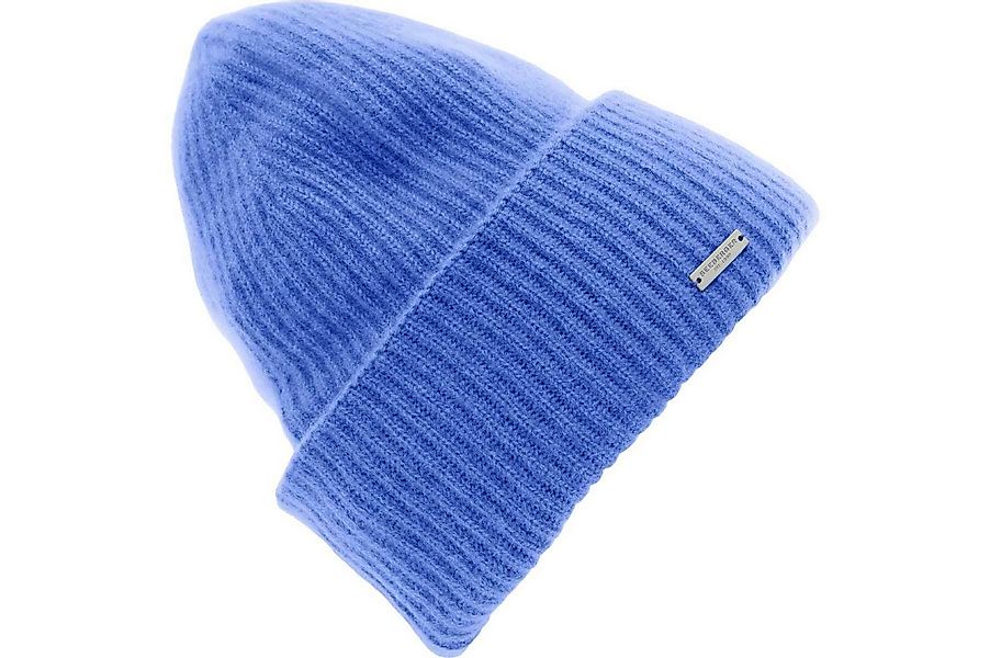 Seeberger Strickmütze Cashmere Strickmütze mit Aufschlag und feiner Rippen günstig online kaufen
