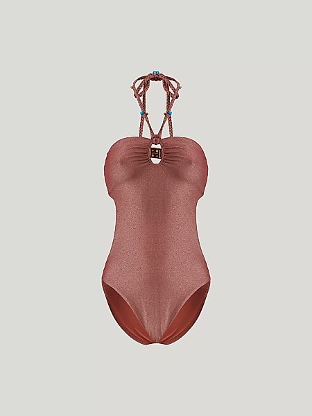 Wolford - High Shine Metallic Swimsuit, Frau, bronze metallic, Größe: S günstig online kaufen
