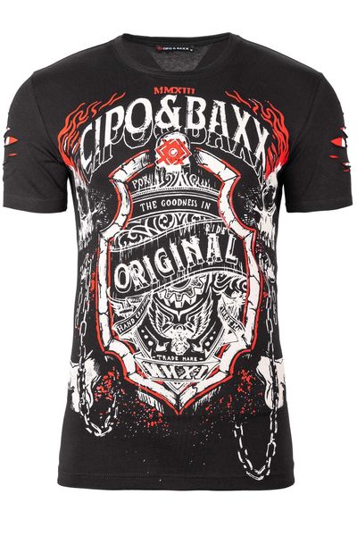 Cipo & Baxx Print-Shirt Extravagantes Kurzarm günstig online kaufen