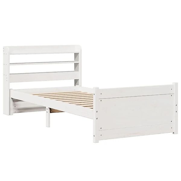 vidaXL Bettgestell mit Kopfteil ohne Matratze Weiß 100x200 cm 3306759 günstig online kaufen