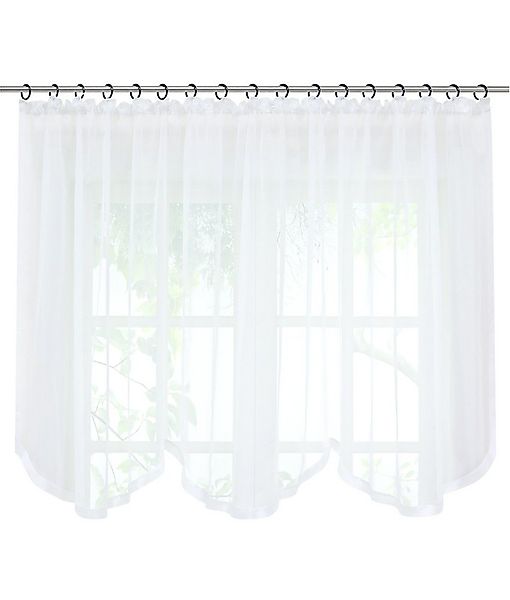 Joyswahl Scheibengardine Bogenstore (1 St), Kräuselband, transparent, Voile günstig online kaufen