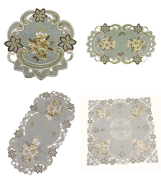 Westernlifestyle Tischdecke Beige / Gold Weihnachtsdecke Tischläufer bestic günstig online kaufen