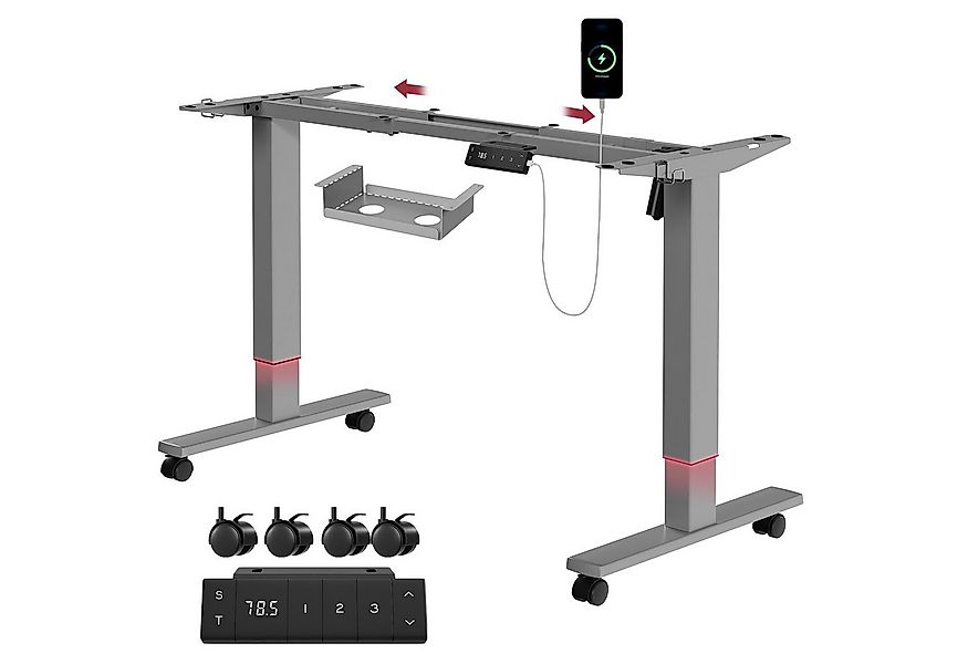 HOMALL Schreibtisch Elektrisch höhenverstellbares Tischgestell mit Wecker A günstig online kaufen