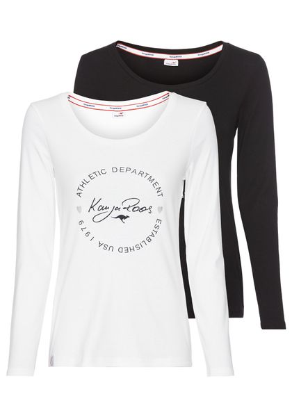 KangaROOS Langarmshirt (Packung, 2-tlg., 2er-Pack) mit günstig online kaufen