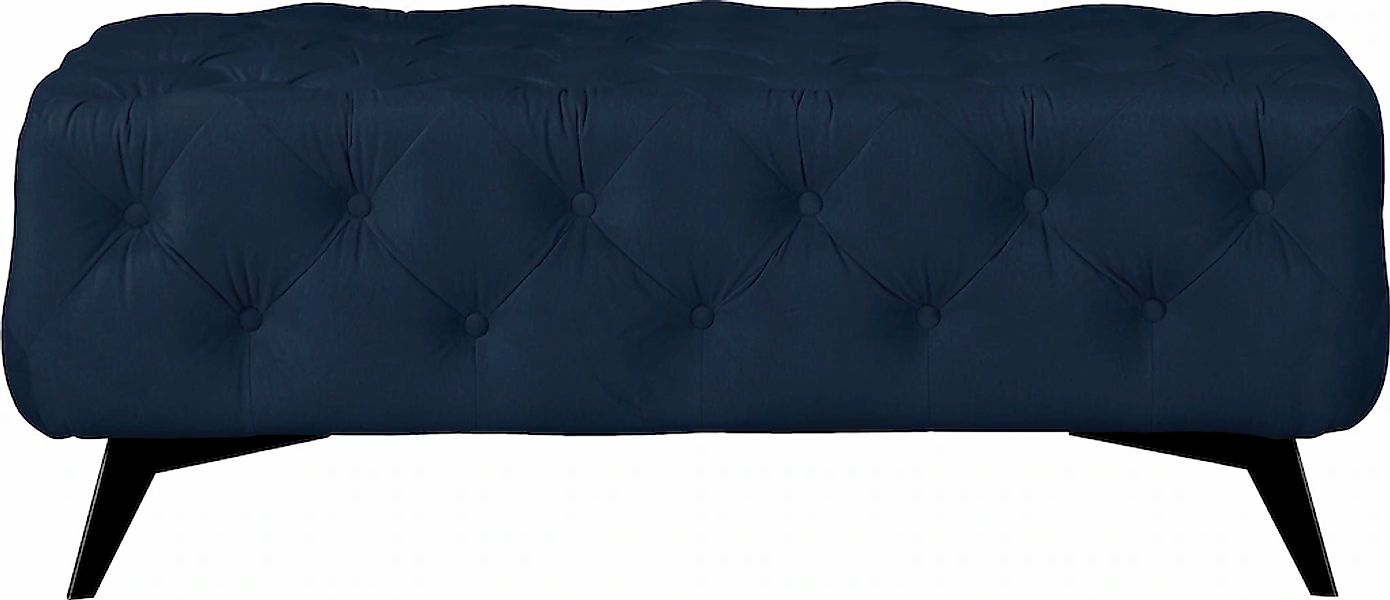 Home affaire Polsterhocker "Amaury" Chesterfield-Optik, Breite 120cm, Fußfa günstig online kaufen