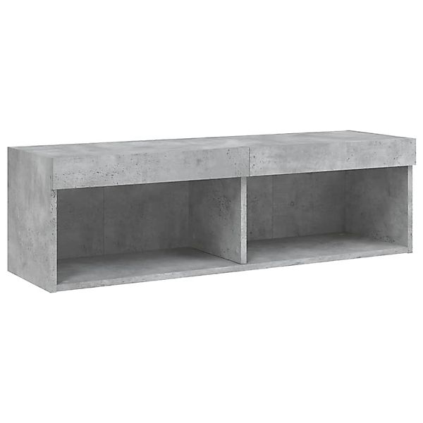 vidaXL TV-Schrank mit LED-Leuchten Betongrau 100x30x30 cm 837161 günstig online kaufen