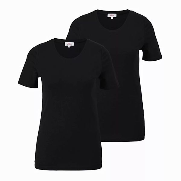 s.Oliver T-Shirt Basic aus softer Single-Jersey Qualität, Slim Fit, 2 Stück günstig online kaufen