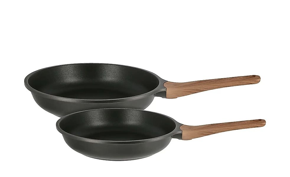 KHG Pfannenset  2-teilig   ¦ schwarz ¦ Aluminium-Guss ¦ Maße (cm): B: 31 H: günstig online kaufen