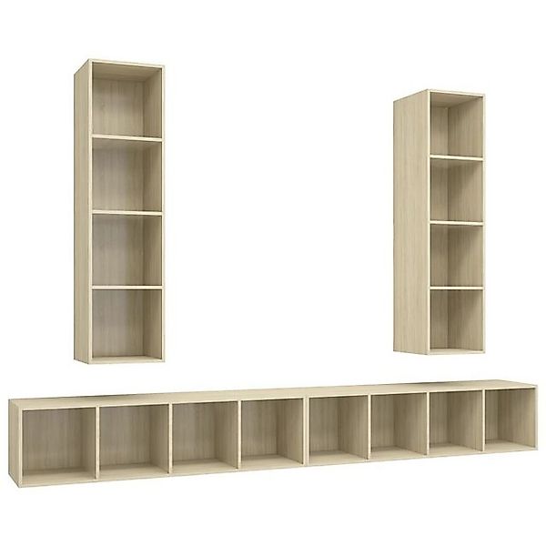 furnicato TV-Schrank TV-Wandschränke 4 Stk. Sonoma-Eiche Holzwerkstoff (1-S günstig online kaufen