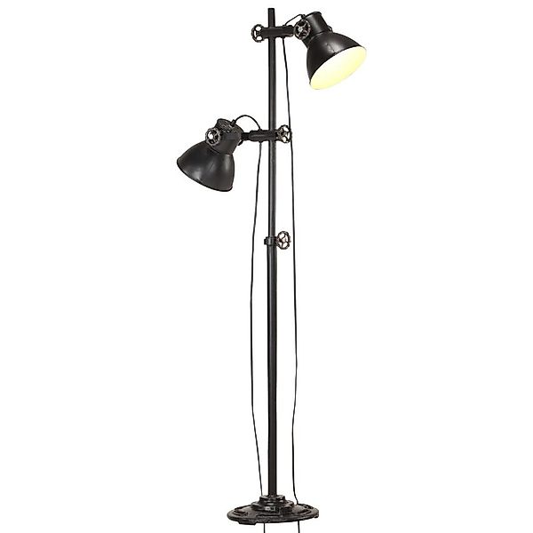 vidaXL Deckenleuchte Stehlampe 2-flammig Schwarz E27 günstig online kaufen