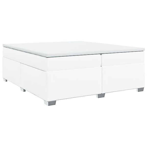 vidaXL Boxspringbett mit Matratze Weiß 200x200 cm Kunstleder 3285226 günstig online kaufen