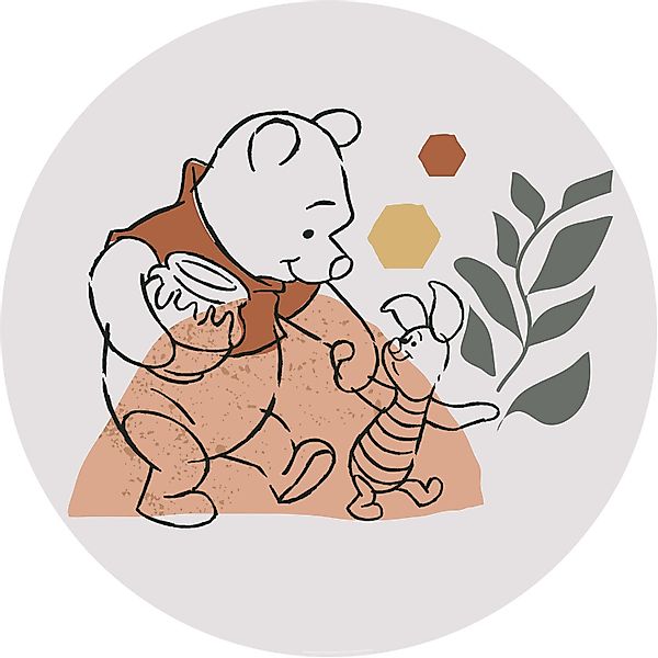 Komar Vliesfototapete Dot Winnie Pooh Soulmate selbstklebend Ø 125 cm günstig online kaufen