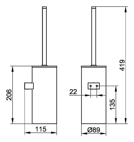 Keuco WC-Garnitur Collection Moll, Toilettenbürstengarnitur günstig online kaufen