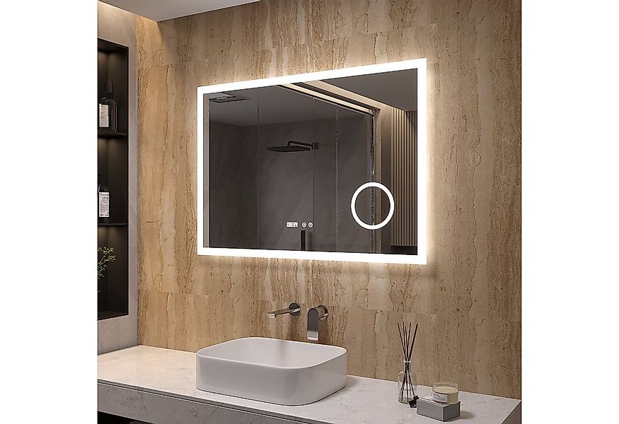 AQUABATOS LED-Lichtspiegel Badezimmer Spiegel Badspiegel Wandspiegel mit Be günstig online kaufen