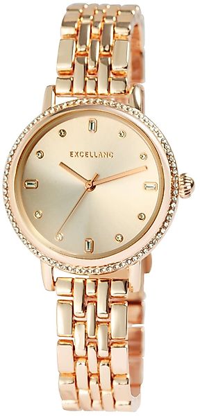 EXCELLANC Quarzuhr 1800248 mit Metallarmband, Similibesatz, Mineralglas günstig online kaufen