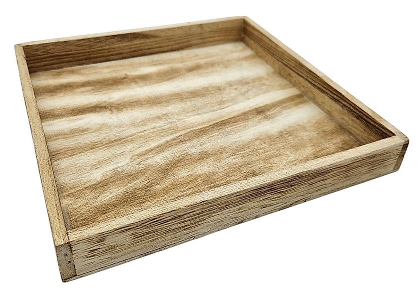 Meinposten Dekotablett Tablett Holztablett braun Natur rechteckig Kerzentab günstig online kaufen