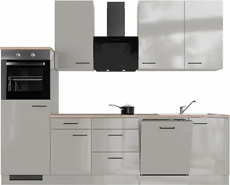 Flex-Well Küchenzeile »Lund« wahlweise mit E-Geräten, Breite 280 cm, glänze günstig online kaufen