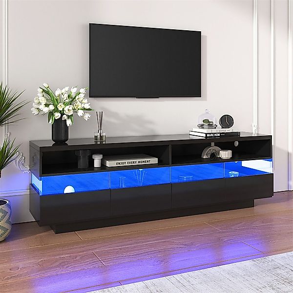 autolock TV-Schrank Hochglanz-TV-Schranktisch lowboard TV-Tisch mit günstig online kaufen