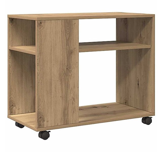 vidaXL Beistelltisch Beistelltisch mit Rollen Artisan-Eiche 70x35x60cm Holz günstig online kaufen