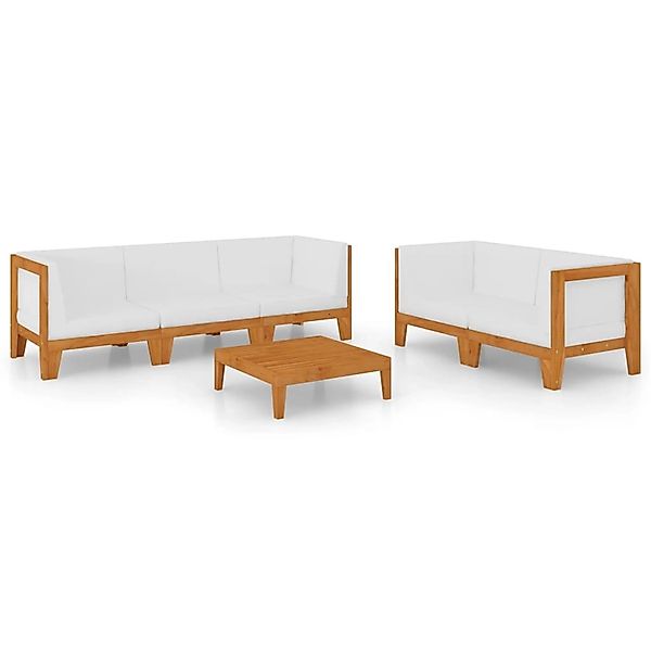 vidaXL Gartenlounge-Set 6-tlg. Garten-Lounge-Set mit Kissen günstig online kaufen