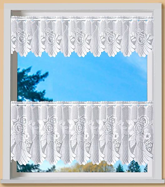 Weckbrodt Scheibengardine "Savannah" Stangendurchzug 1 Stk. tlg. Bistro, Ja günstig online kaufen