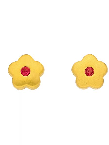 Adelia´s Paar Ohrhänger "333 Gold Ohrringe Ohrstecker Blüte", mit synthetis günstig online kaufen