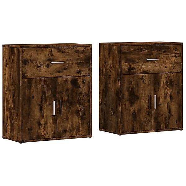 vidaXL Sideboards 2 Stk Räuchereiche 60x31x70 cm Holzwerkstoff 3276550 günstig online kaufen