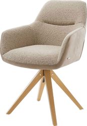 DELIFE Polsterstuhl Pejo-Flex, Holzgestell kantig Weiß günstig online kaufen