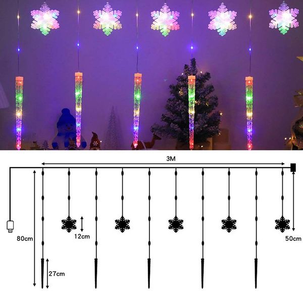 VIVIHEYDAY LED-Lichterkette Lichtervorhang Weihnachtsbeleuchtung mit Fernbe günstig online kaufen