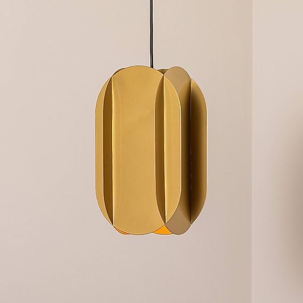 Hängeleuchte Corner, goldfarben, Höhe 35 cm, Metall, E27 günstig online kaufen