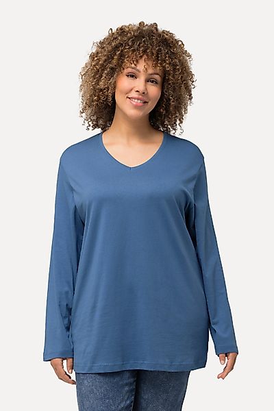 Ulla Popken T-Shirt Shirt V-Ausschnitt Relaxed günstig online kaufen