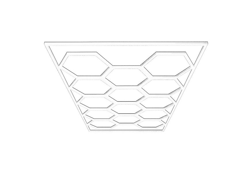 Barberpub Deckenleuchten BarberPub Hexagon Deckenleuchte LED Garage Light, günstig online kaufen