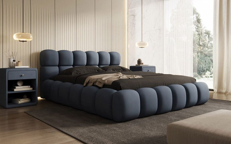 Luxusbetten24 Polsterbett Designer Polsterbett Boston Stoff, günstig online kaufen