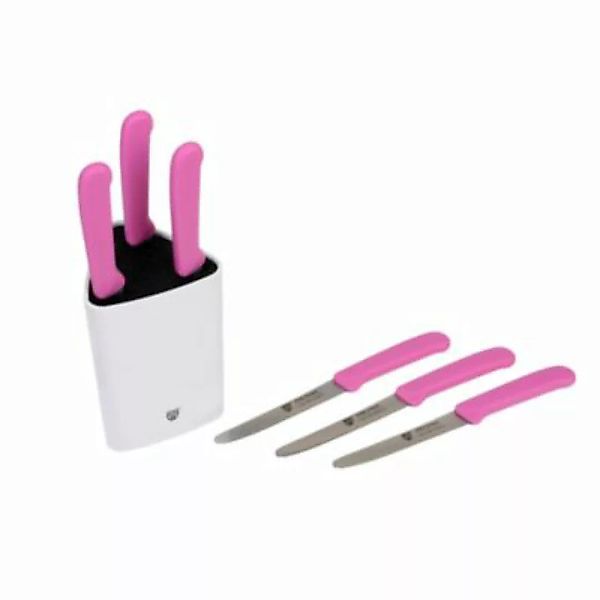 GRÄWE® Universal-Messerblock mit Brötchenmessern pink günstig online kaufen