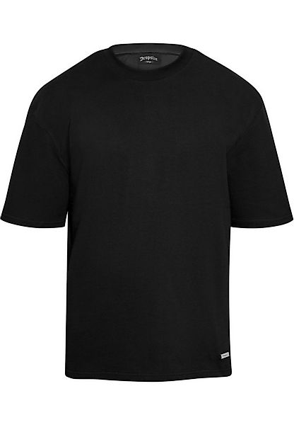 Dropsize T-Shirt Dropsize Herren Heavy Oversize Metal Patch Basic T-Shirt ( günstig online kaufen