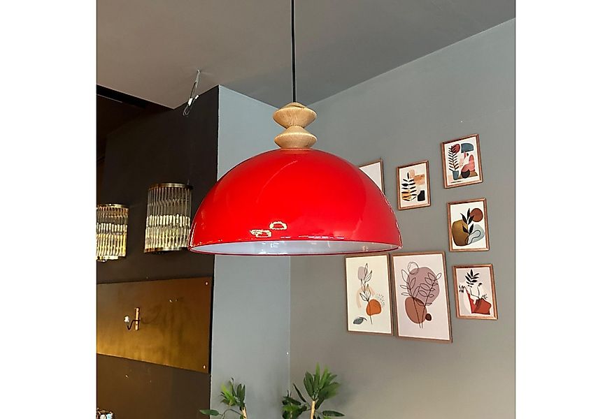 Bamyum Pendelleuchte Pendelleuchte Liante Q Holz Metall, Modern Hängelampe, günstig online kaufen