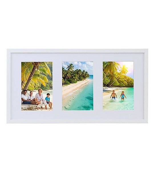 IDEAL TREND Bilderrahmen Multiframe Collage Bilderrahmen Holz Fotos Massivh günstig online kaufen