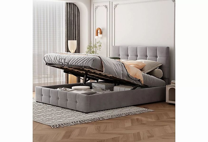 REDOM Polsterbett Doppelbett Stauraumbett Bett ohne Matratze (Hautfreundlic günstig online kaufen