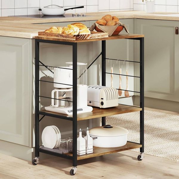 Woltu Küchenregal, 1-tlg., mit Rollen, 6 günstig online kaufen