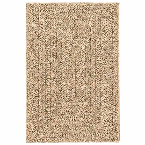 vidaXL Teppich Zizur Beige 140x200 Cm Juteoptik Indoor Und Outdoor 2232146 günstig online kaufen