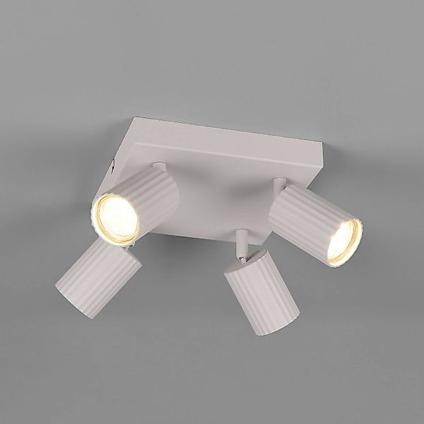 Deckenstrahler Soka, hellgrau, Länge 20 cm, Metall, 4-flg. günstig online kaufen