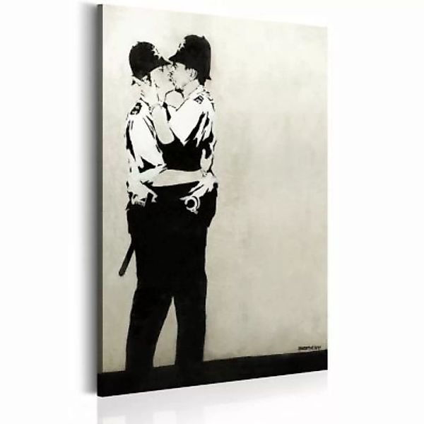 artgeist Wandbild Kissing Coppers by Banksy mehrfarbig Gr. 40 x 60 günstig online kaufen