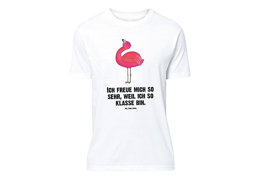 Mr. & Mrs. Panda T-Shirt Flamingo stolz - Weiß - Geschenk, Jubiläum, Geburs günstig online kaufen