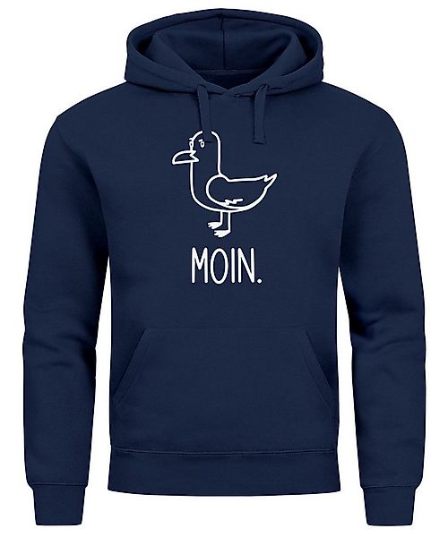 MoonWorks Hoodie Hoodie Herren Frontprint Moin Möwe Geschenk für Nordlichte günstig online kaufen
