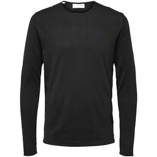 Selected  Sweatshirt Rocks Knit Crew Neck Zwart günstig online kaufen