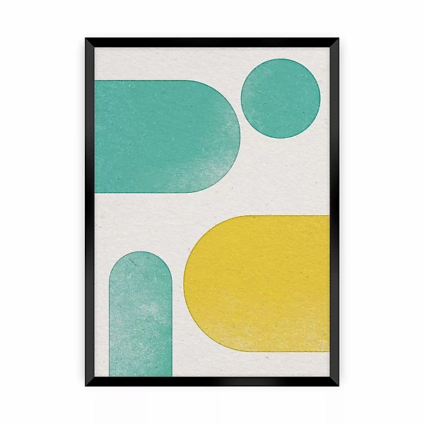 Poster Abstract Shapes I, 70 x 100 cm, Ramka: Czarna günstig online kaufen