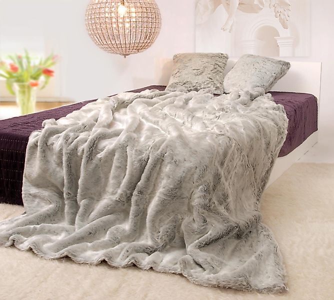Wohndecke Felldecke (Kunstfell) "Silberfuchs", Wohnen und günstig online kaufen