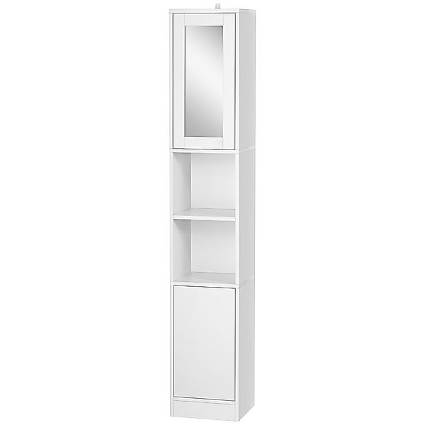 Kleankin Badezimmerschrank Platzsparend mit Spiegel und Druckverschluss, Me günstig online kaufen